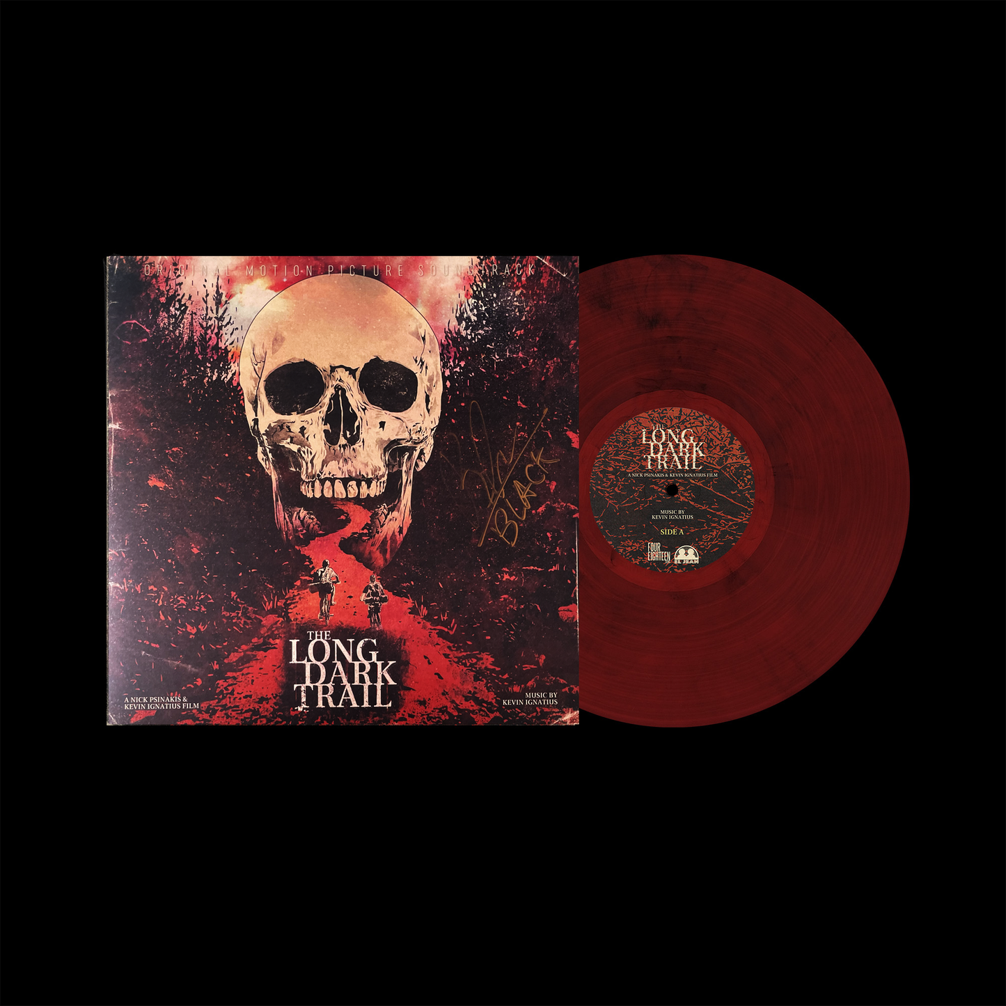 THE LONG DARK TRAIL (SOUNDTRACK - RED MARBLE VINYL) + SIGNED BY R.L. BLACK + HAND NUMBERED